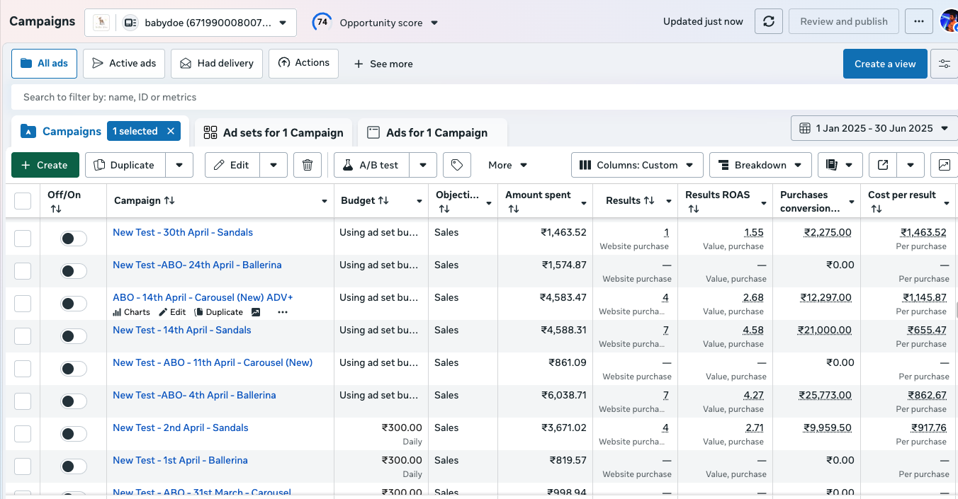 Babydoe Campaign Results and Overview